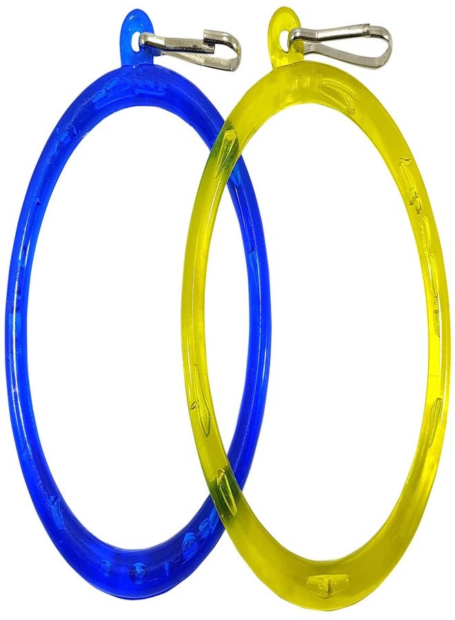 One Top Colorful Swing Bird Toy, Chew Toy for Birds Playful Bird Hanging Ring Classic Swing Circle Bird Toy (Pack of 2) Plastic Chew Toy, Training Aid for Bird - Image 1